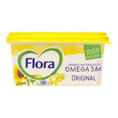 Маргарин бутербродний БЕЗ ПАЛЬМОВОГО МАСЛА Flora Original 35% 400 г Польща