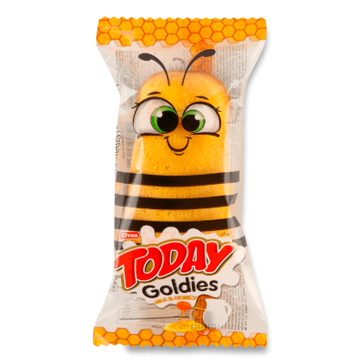 Бісквіт молоко-міг ПЧЕЛКА TODAY GOLDIES MILK & HONEY Elvan 45 г Туреччина