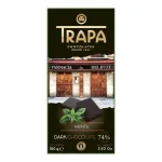 Шоколад чорний із м'ятою БЕЗ ГЛЮТЕНА Trapa Choco Dark 74% Menta 100 г Іспанія