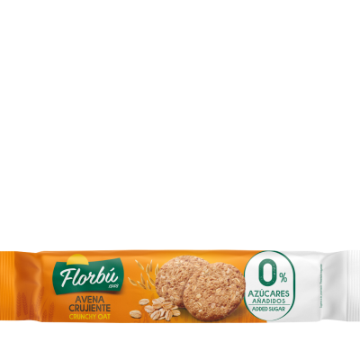 Печиво цілозернове БЕЗ САХАРА Florbu Avena crujiente 0% azucares 150 г Іспанія