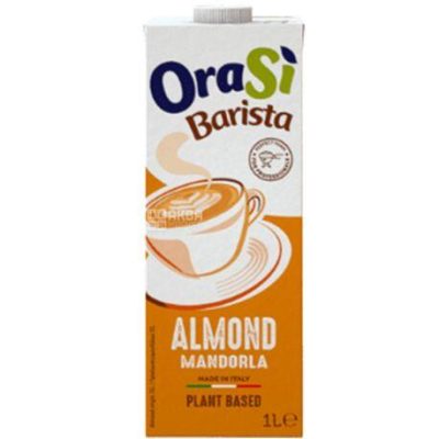 Молоко рослинне Мигдальне БЕЗ ГЛЮТЕНА Barista OraSi Almond 1,7% 1 л Італія