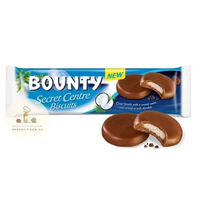 Печиво шоколадне з кокосом Bounty Secret Centre Biscuits 132 г Великобританія