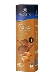 Шоколадні чипси з повітряним рисом зі смаком карамель-сіль Magnetic 125 г Польща