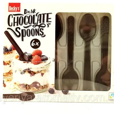 Шоколадні ложки Becky`s Dark Chocolate Spoons 6 шт 48 г 50% какао Нідерланди