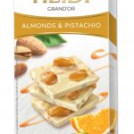Шоколад білий із мигдалем, фісташкою й апельсином Heidi Almonds&Pistachio 100 г Румунія