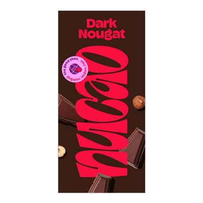 Шоколад чорний із нугою 76% какао Nucao Dark Nougat 85г Німеччина