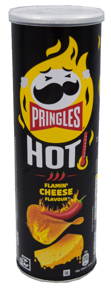 Чипси гострий чилі та сир Pringles Flame Extra Hot Cheese&Chilli, 160g