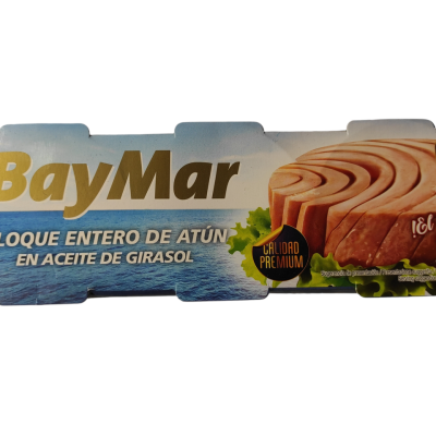 Тунець шматочками в соняшниковій олії BAY MAR Atun (3х80г) 240 г Іспанія