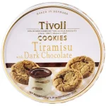 Печиво зі смаком тірамісу та темним шоколадом Tivoli Tiramisu with Dark Chocolate Cookies у ж/б 150 г Данія