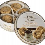 Печиво зі смаком тірамісу та темним шоколадом Tivoli Tiramisu with Dark Chocolate Cookies у ж/б 150 г Данія