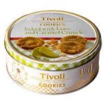 Печиво зі смаком лайма та карамелі Tivoli Cookies Lime & Caramel Crunch у ж/б 150 г Данія