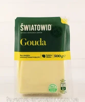 Сир слайсами Гауда без консервантів Swiatowid Gouda 500 г Польща