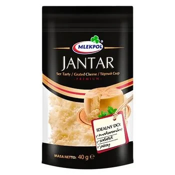 Сир тертий Бурштин Mlekpol Jantar 40 г Польща