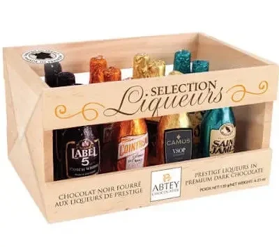 Цукерки Пляшки з лікером SELECTION LIQUEURS CHOCOLAT NOIR ABTEY 155 г Франція