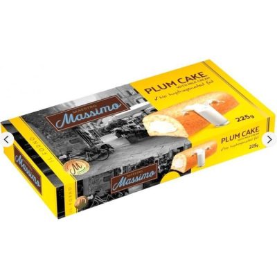 Тістечко бісквітне з молочним кремом Maestro Massimo Plum Cake Whis Milky Cream 225 г (5 шт.) Італія