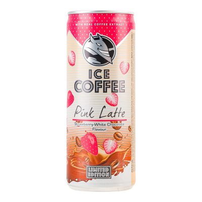 Холодна кава з молоком Полуничний Лате Hell Energy Ice Coffee Pink Latte 250 мл Угорщина