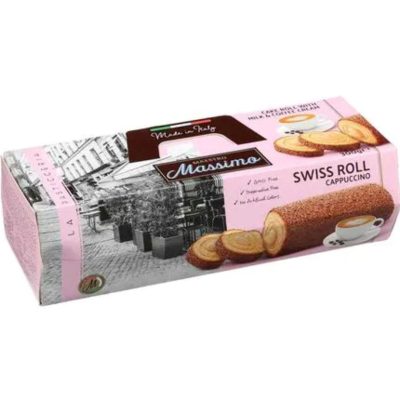 Рулет бісквітний кремом тірамісу Maestro Massimo Swiss Milk & Coffee Cream 300 г Італія