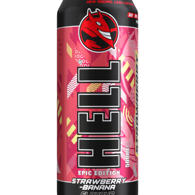 Енергетичний напій Hell Energy Drink Strawberry Banana Полуниця Банан 500 мл Угорщина