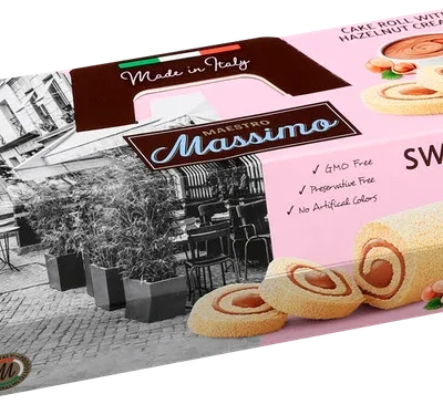 Рулет бісквітний із горіховим кремом Maestro Massimo whith Hazelnut Cream 300 г Італія
