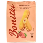 Печиво бісквітне з вершково-полуниною начинкою Bonitki 170 г Польща