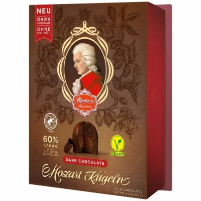 Цукерки Mozart-Kugel Dark Chocolate 60% какао Reber Німеччина 120г