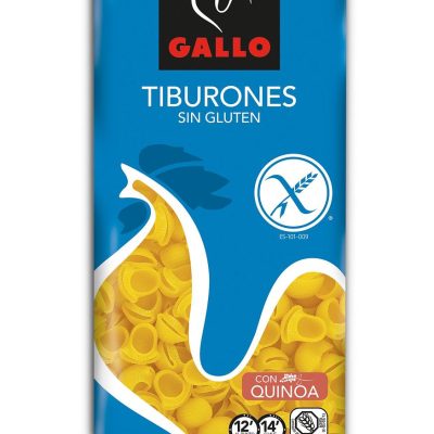 Макаронні вироби БЕЗ ГЛЮТЕНА, ЛАКТОЗИ, ЯІЦ Рожки Gallo Tiburones 450 г Іспанія