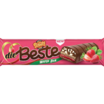 Вафельний батончик із кокосовою глазур'ю, кремом зі смаком полуниці та какао-начинкою з арахісом 55 г