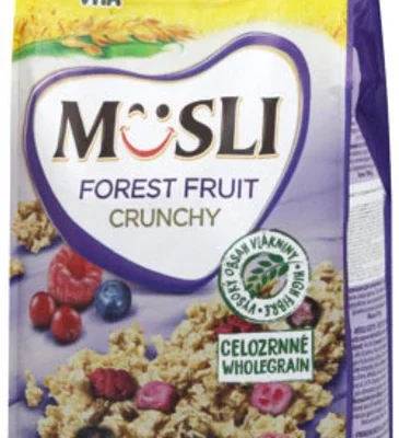 Мюслі цілозернові з лохою малиною, журавлиною БЕЗ ПАЛЬМОВОГО МАСЛА Bona Vita Чехія 700 г