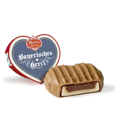 Марципан у молочному шоколаді Баварське серце Bayerisches Herz ́l Reber Німеччина 31 г
