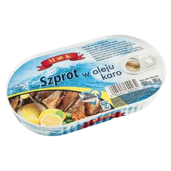 Шпроти в олії M&K Szprot w oleju karo Омега 3 170 г Польща
