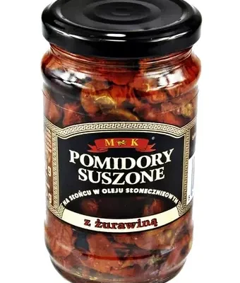 В'ялені помідори на виноградній лозі в олії з журавлиною MK POMIDORY SUSZONE 280 г Польща