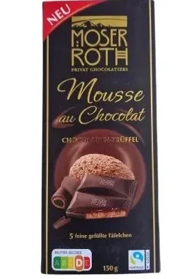 Шоколад чорний Moser Roth Mousse Au Chocolat Chocoladen-Truffel 150 г Німеччина