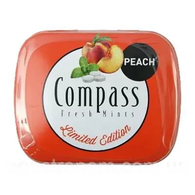 Льодяники БЕЗ САХАРА Персик Compass peach 14 г Німеччина