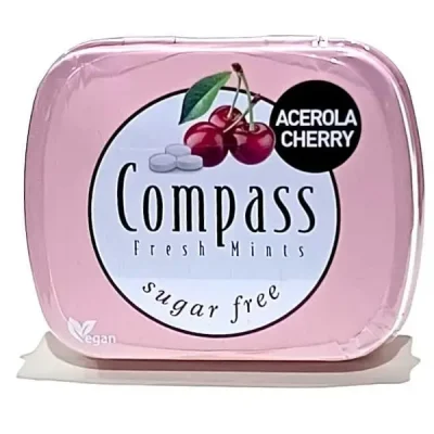 Льодяники БЕЗ САХАРА Вишня ацерола Compass Acerola Cherry 14 г Німеччина