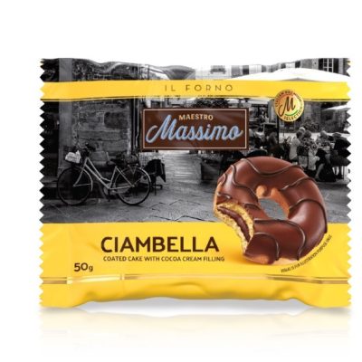 Донат (Пончик, печиво) шоколадний Maestro Massimo Ciambella 50 г Італія