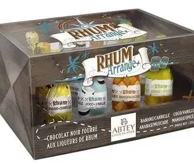 Конфеты из черного шоколада Бутылочки с Ромом Abtey Rhum Arrange 155 г Франция