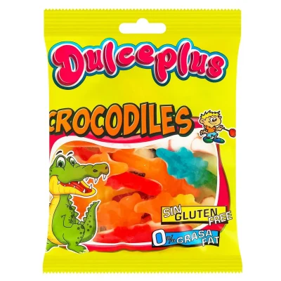 Желейні цукерки БЕЗ ГЛЮТЕНА Крокодили Dulceplus Crocodiles 100 г Іспанія