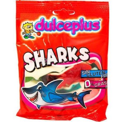 Желейні цукерки БЕЗ ГЛЮТЕНА Акули Dulceplus Sharks 100 г Іспанія