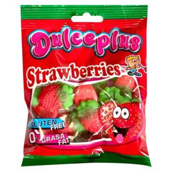 Желейні цукерки БЕЗ ГЛЮТЕНА Полунички Dulceplus Strawberries 100 г Іспанія