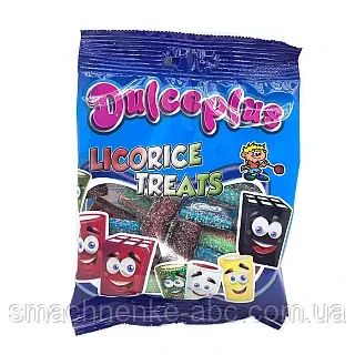 Желейні цукерки Лакричні ласощі Dulceplus Licorice treats 100 г Іспанія