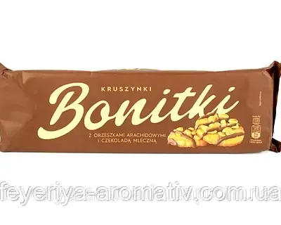 Печиво пісочне з молочним шоколадом і арахісом Kruszynki Bonitki 210 г Польща