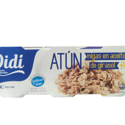 Тунець у соняшниковій олії Didi Atun migas en aceite de girasol (6х60 мл) 360 мл Іспанія