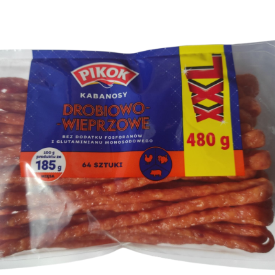 Ковбаски Кабаноски зі свинини Pikok KABANOSY 480 г Польща