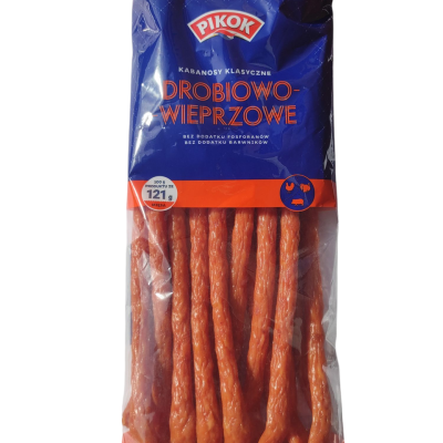 Ковбаски Кабаноски зі свинини Pikok KABANOSY 400 г Польща