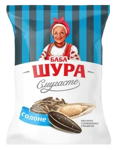 Семески соняшника смугасті смажені із сіллю "Баба Шура" 100 г