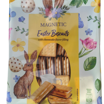 Печиво бісквітне з кремовою начинкою (укус чизкейк) Magnetic Easter Biscuits 707 г Польща