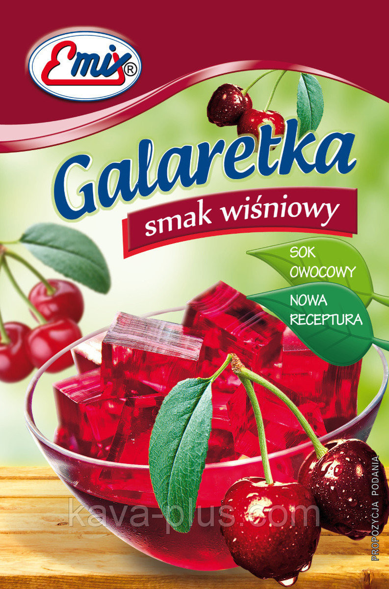 Галаретка (Желе) зі смаком вишні Emix Польща 79г