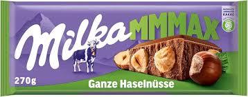 Шоколад молочний із фундуком Ganze Haselnuss Max Milka Швейцарія 270г