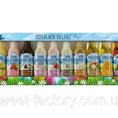 Подарунковий набір з лікерами Osterlikor Vielfalt (10х20 мл) 200 мл Німеччина