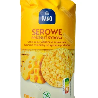 Хлібці кукурудзяні БЕЗ ГЛЮТЕНА із сиром PANO 120 г Польща